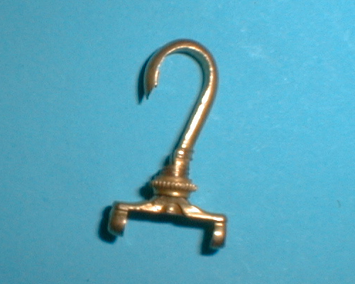 Gold pocket watch hook.