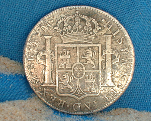 Silver 8 Reale coin.