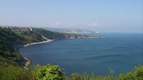 View across Durlston Bay to the Peveril Ledge.