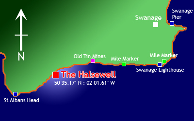 Pictorial map showing location of the Halsewell site.